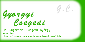 gyorgyi csegedi business card