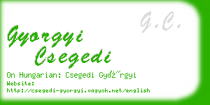 gyorgyi csegedi business card